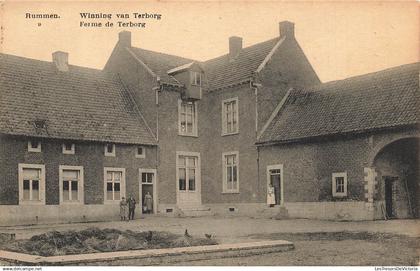 BELGIQUE - Rummen - Winning van Terborg - Ferme - Bâtiment - Cour - Fermiers - Grange - Animé - Carte postale ancienne