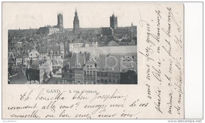GENT / GHENT / GAND / De drie torens: de Sint-Niklaaskerk, het belfort en de Sint-Baafskathedraal