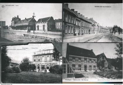 WONDELGEM.  4 FOTO'S VAN OUDE POSTKAARTEN , DIE EEN VERZAMELAAR NIET IN BEZIT HAD  !!!!!!!! ZIJN RECENTE FOTO'S