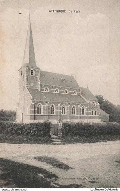 BELGIQUE - Attenrode - de Kerk - église - religion - portail - entrée - Edit A Swinnen Arnauts - Carte Postale Ancienne