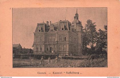 BELGIQUE - Goyck - Kasteel Saffelberg - Dos divisé - Monument - Façade - Animé - Broussaille - Carte Postale Ancienne