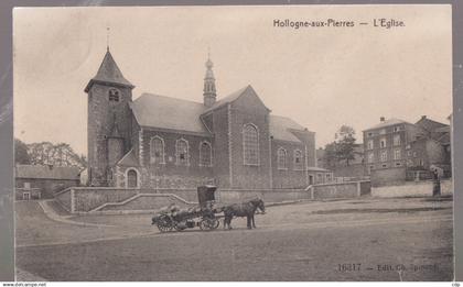 cpa hollogne aux pierres   1909  attelage de brasserie