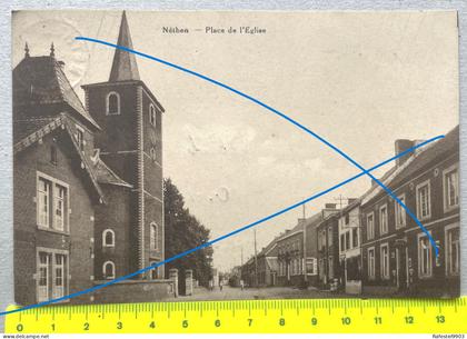 CPA NETHEN Région Grez Doiceau Hamme Mille Pécrot Brabant Wallon Plac de l'église
