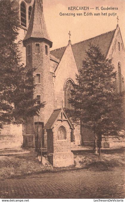BELGIQUE - Kercxken - H Godelieva - Genezing van Edith annn het putje - vue en façade - Carte Postale Ancienne