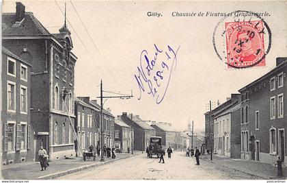 Belgique - GILLY (Hainaut) Chaussée de Fleurus et Gendarmerie