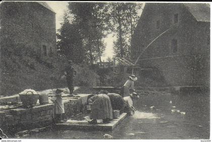 HAMOIS. MOHIVILLE. SOCOVILLE. ENVIRONS DE CINEY.LE MOULIN. BELLE ANIMATION AVEC LAVANDIERES. ENVIRONS DE CINEY.