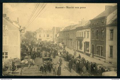 CPA - Carte Postale - Belgique - Hannut - Marché aux Porcs - 1927 (CP20491OK)