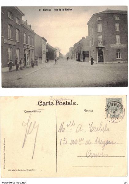 Hannut   Rue de la Station   Edit Imprimerie Dubois n° 2
