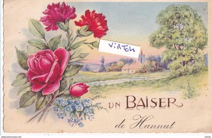 HANNUT :  un  baiser  ( ecrit avec timbre )