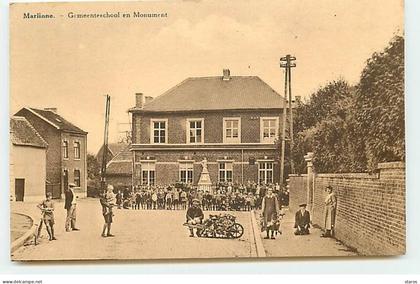 Belgique - MARLINNE - Gemeenteschool en Monument