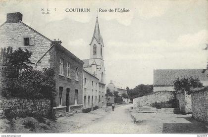 HERON. COUTHUIN.  RUE DE L'EGLISE. ANIMATION..