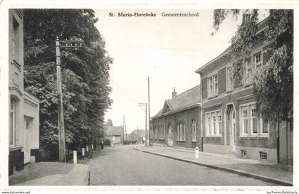 [-20%] BELGIQUE -  Hoorebeke Sainte Marie - Gemeenteschool - Carte Postale Ancienne