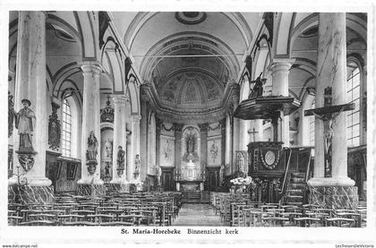 BELGIQUE - St Maria Horebeke - Binnenzicht - kerk - Uitg Drukkerij De Clippele - autel - statue - Carte postale
