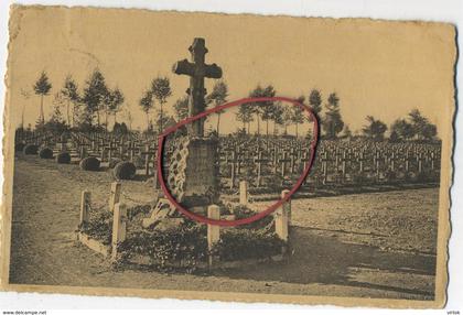 Ieper - Ypres : cimetière Francais St. Charles --- St. Carolus Frans kerkhof ( geschreven met zegel )