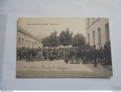 JODOIGNE Ecole Moyenne de Jodoigne récréation Animée  Carte Postale CP PK AK