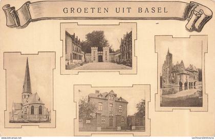 BELGIQUE - Groeten Uit Basel - multivues - château - église - édifices - Monuments - Edit FPSN - Carte postale Ancienne