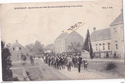 Eindhout - Eynthout - Laakdal :  Aankomst    FANFARE  .........................  ( 1910  met zegels  )