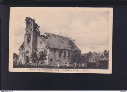 Belgien Belgium AK Kirche von Poelcapelle