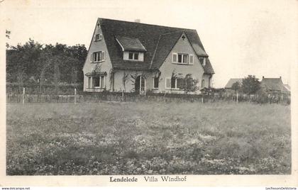 [-20%] BELGIQUE - Lendelede - Villa Windhof - fleur - herbe - toit - Wwe Vandewalle - Carte postale ancienne