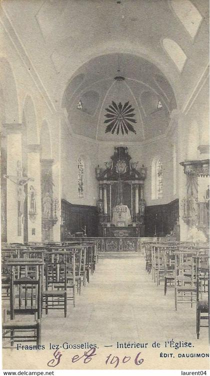 LES BONS VILLERS. FRASNES LEZ GOSSELIES. INTERIEUR DE L'EGLISE.