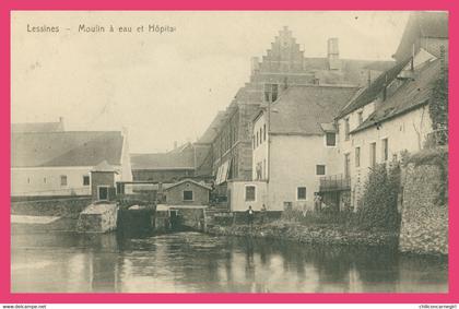 * LESSINES - LESSEN - Moulin à eau - Hôpital - Animée - Edit. Vve E. VAN