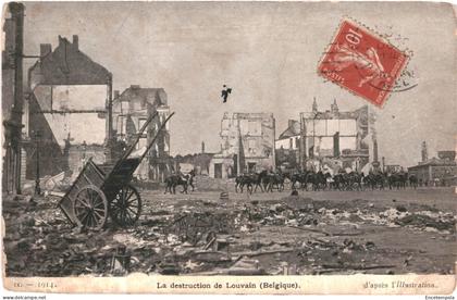 CPA Carte Postale Belgique Louvain sa destruction guerre 1914-18 VM77845