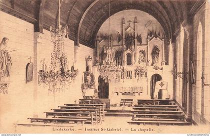 [-15%] BELGIQUE - Institut St Gabriel - La Chapelle - Autel - Banc - Oblit 1925 - Carte Postale Ancienne