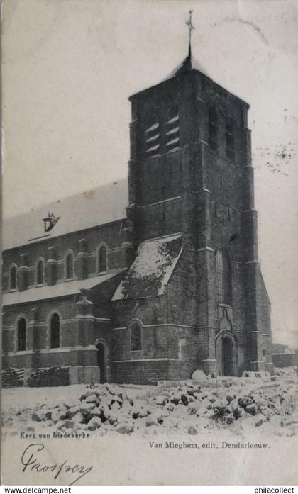 Liedekerke // Kerk in de sneeuw 1904