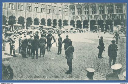 Lüttich Hof des Justizpalastes Automobile, gelaufen 1915 als Feldpost (AK4601)