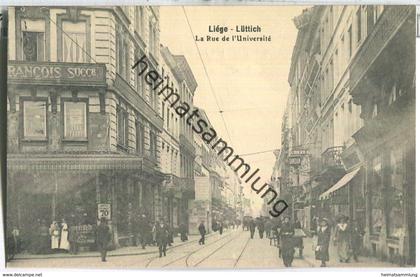 Lüttich - Liege - La Rue de l'Universite - Verlag Georg Stilke Brüssel