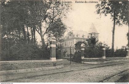 [-15%] BELGIQUE - Lincent - Entrée du château - Vue principale - Carte postale ancienne
