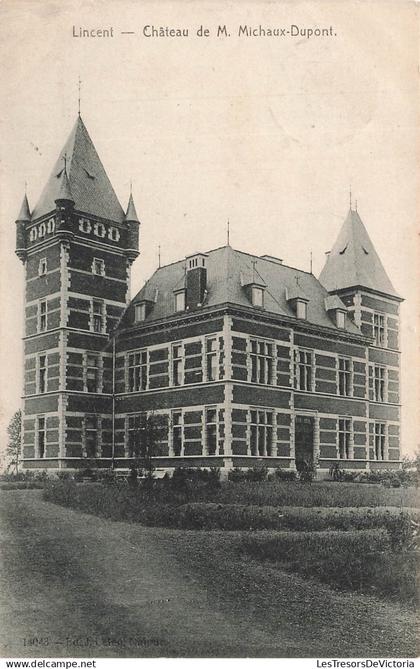 BELGIQUE - Lincent - Château de M Michaux Dupont - Porte - Entrée - Tour - Cour - Chemin - Carte postale ancienne