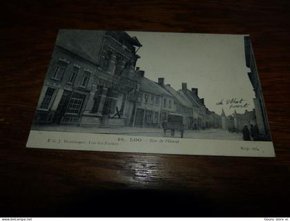 BC17-26 Cpa Lo-Reninge Loo rue de l'ouest