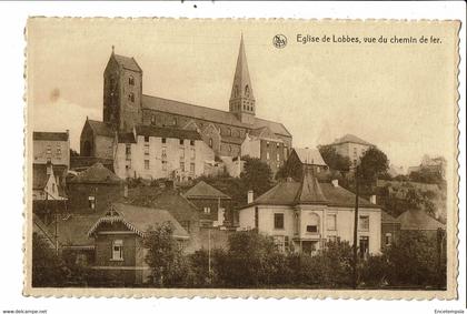 CPA-Carte Postale Belgique-Lobbes-Eglise vue du Chemin de Fer  -VM26846mo