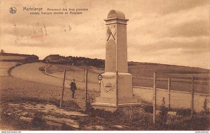 Belgique - MARTELANGE (Lux.) Monument des deux premiers soldats français tombés en Belgique