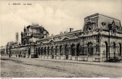 CPA Arlon Aarlen Wallonien Luxemburg, Bahnhof