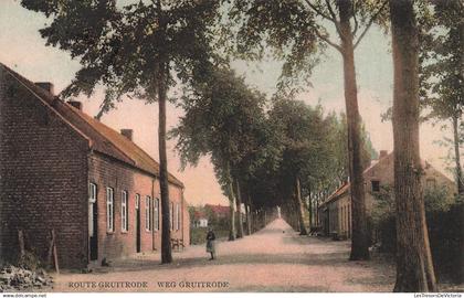 BELGIQUE -  Gruitrode - Weg - Route - Enfant - Village - Ed H Muselaers - Colorisé - Animé - Carte postale ancienne
