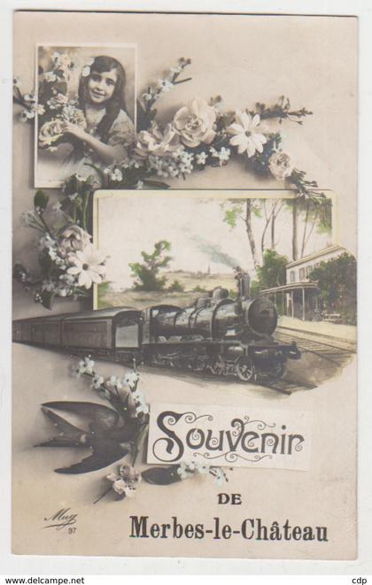 cpa merbes le chateau  train