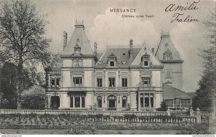 [-5%] FRANCE - Messancy - Château Jules Tesch - fenêtres - jardin - balustrades - monument - Carte postale ancienne
