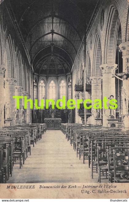 CPA MEULEBEKE BINNENZICHT DER KERK INTERIEUR DE L'EGLISE
