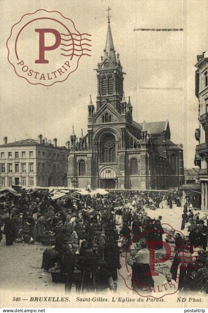 BELGICA. Belgien / Belgium. Bruxelles. Eglise et Parvis St Gilles