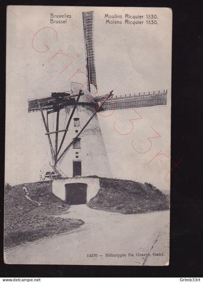 Bruxelles - Moulins Ricquier 1830 - Theatre Pathé - postkaart