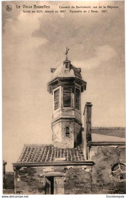 CPA Carte Postale Belgique Le vieux Bruxelles Couvent de Berlaimont suivant l'aquarelle de J. Baes  VM50740