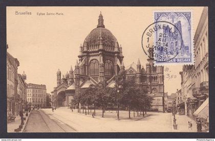 BELGIUM, Postcard, Brussels, Eglise Sainte-Marie
