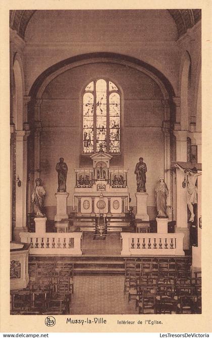[-5%] BELGIQUE - Musson - Mussy la Ville - Intérieur de lEglise - Carte Postale Ancienne