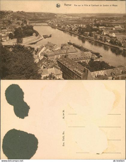 Namur Namen  wallonisch: Nameûr Blick über die Stadt 1914