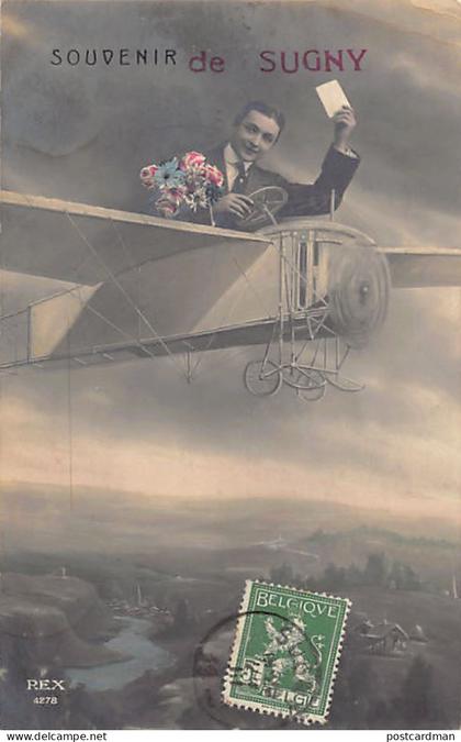 Belgique - SUGNY (Namur) Souvenir - Avion - Surréalisme