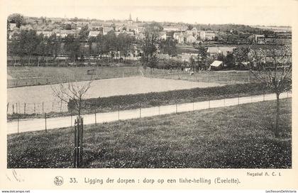 [-15%] BELGIQUE - Ligging der dorpen : dorp op een tixhe helling (Evelette) - Carte Postale Ancienne