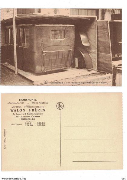 Bruxelles Déménagements-Transports Walon Frères  Emballage d'une voiture automobile en caisse