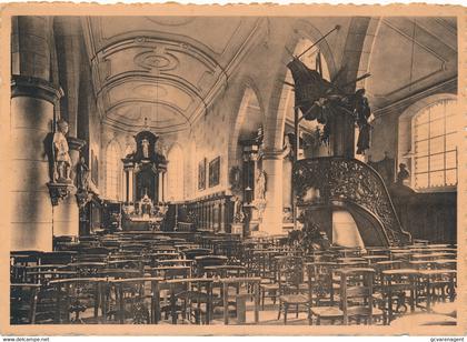 OLEN  INTERIEUR VAN DE SINT MARTINUSKERK MET MERKWAARDIGE PREDIKSTOEL      2 SCANS